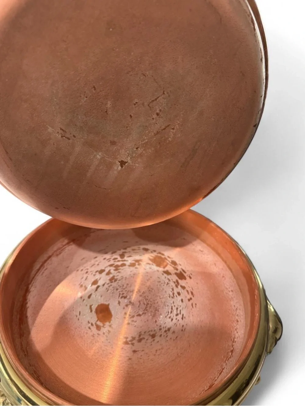 Vintage Copper & Brass Chafing Dish and Stand With Warmer